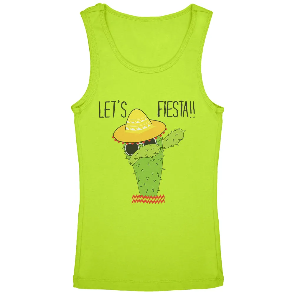 Cinco De May Cactus Let's Fiesta Party Youth Girls Tank Top sold by Old Glory