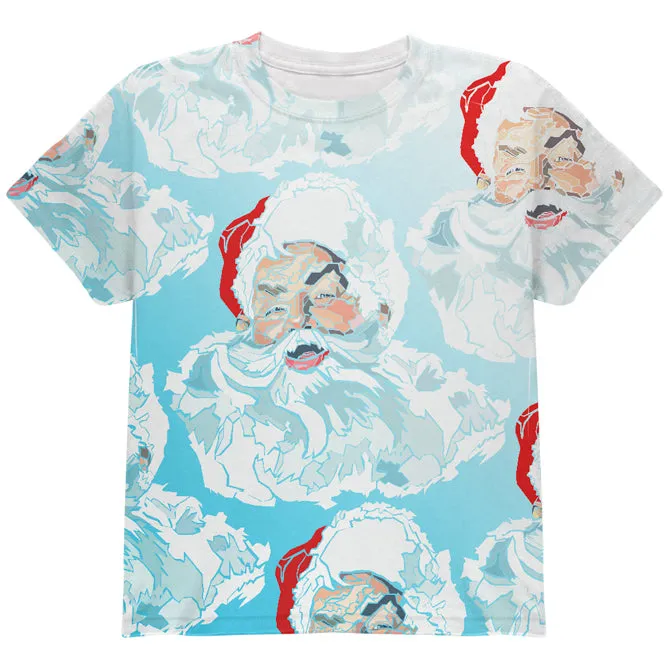 Christmas Classic Jolly Saint Nick Santa Claus All Over Youth T Shirt sold by Old Glory