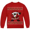 Ugly Christmas Sweater Dabbing Santa Claus Youth Sweatshirt sold by Old Glory