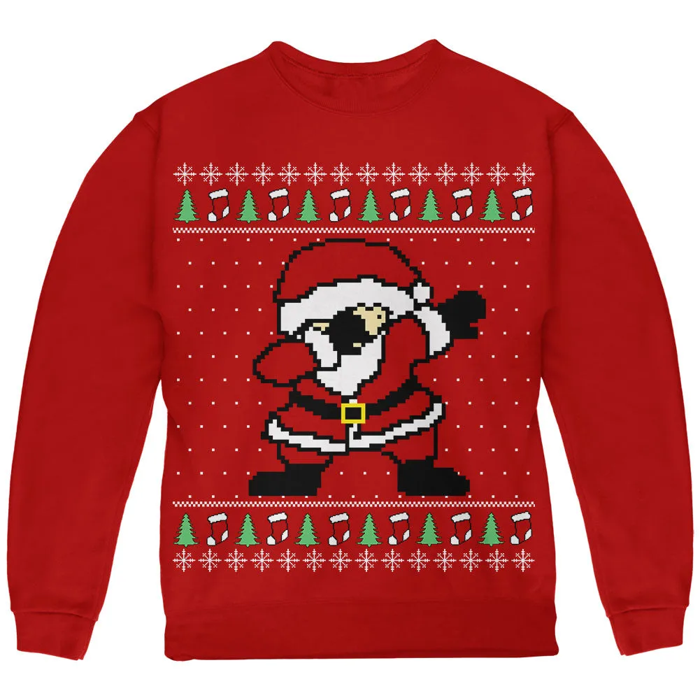 Ugly Christmas Sweater Dabbing Santa Claus Youth Sweatshirt sold by Old Glory