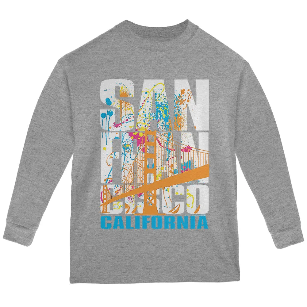 White Splash San Francisco California Youth Long Sleeve T Shirt sold by Old Glory product image thumbnail 3