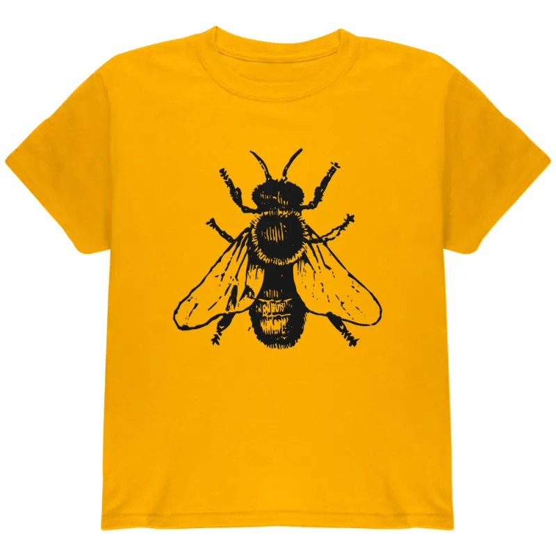 Honey Bee Bees Woodcut Youth T Shirt sold by Old Glory