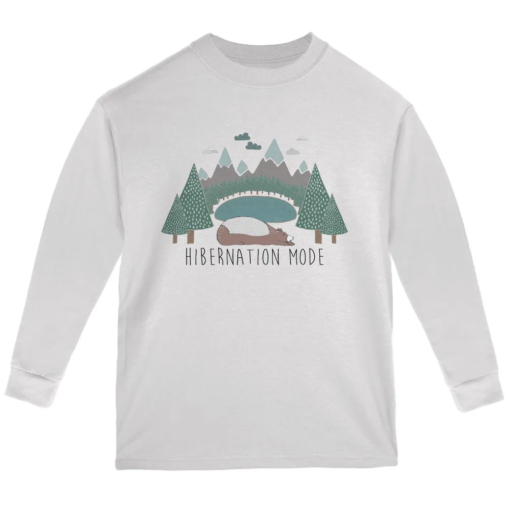 Autumn Bear Hibernation Mode Youth Long Sleeve T Shirt sold by Old Glory