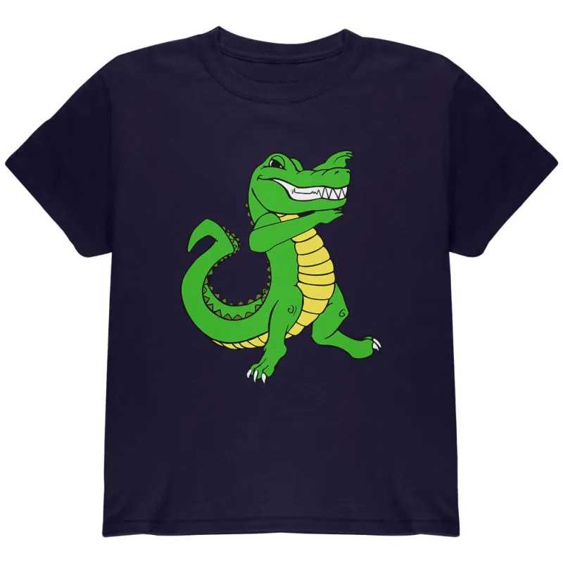 Mardi Gras Dabbing Alligator Youth T Shirt sold by Old Glory