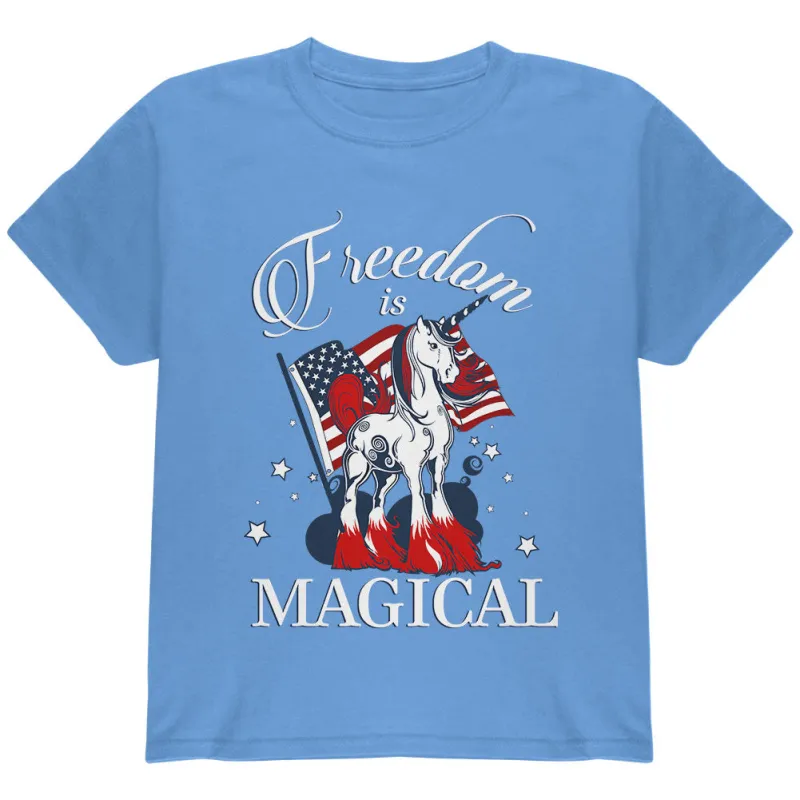 4th Of July Freedom Is Magical Unicorn Youth T Shirt sold by Old Glory