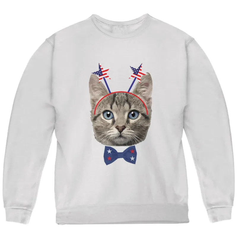 4th of July Funny Cat Youth Sweatshirt sold by Old Glory