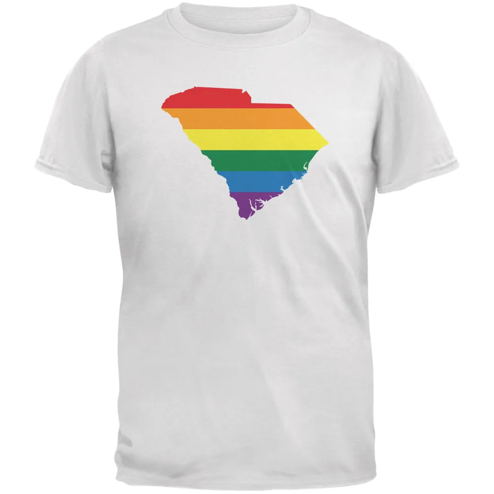 South Carolina LGBT Gay Pride Rainbow White Youth T-Shirt sold by Old Glory