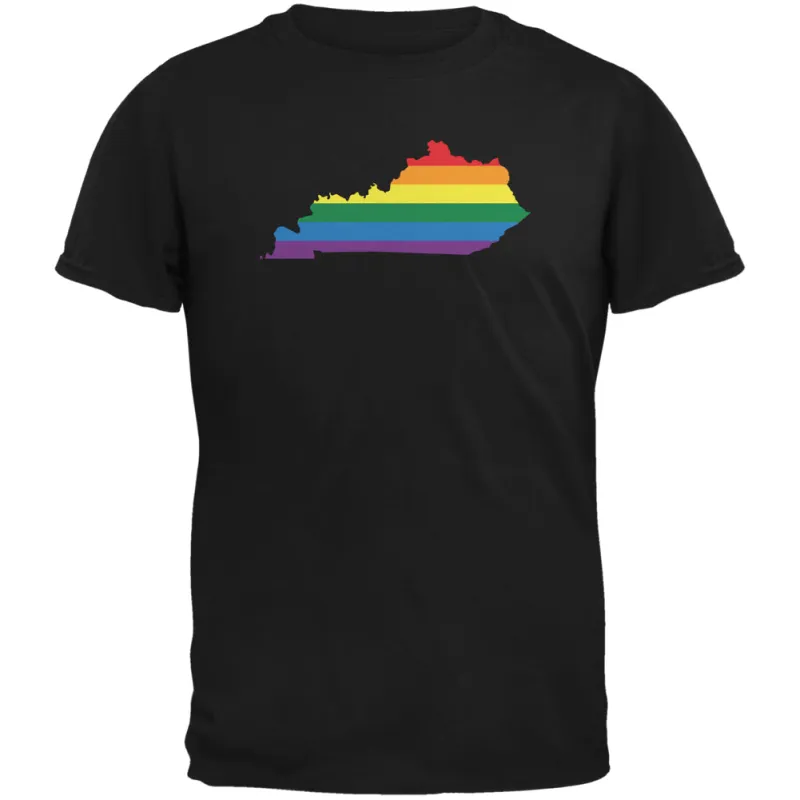 Kentucky LGBT Gay Pride Rainbow Black Youth T-Shirt sold by Old Glory