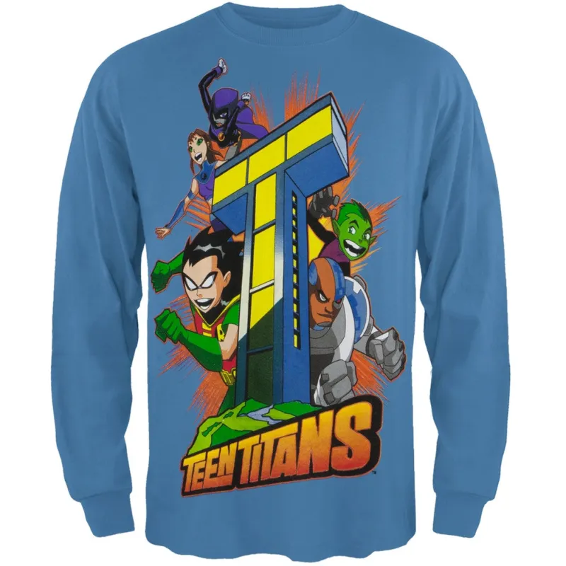 Teen Titans - Tower Boys Youth Long Sleeve T-Shirt sold by Old Glory