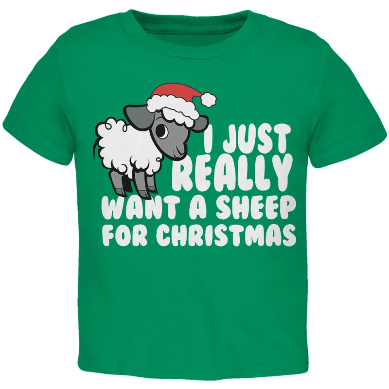 I Just Really Want a Sheep For Christmas Youth T Shirt sold by Old Glory