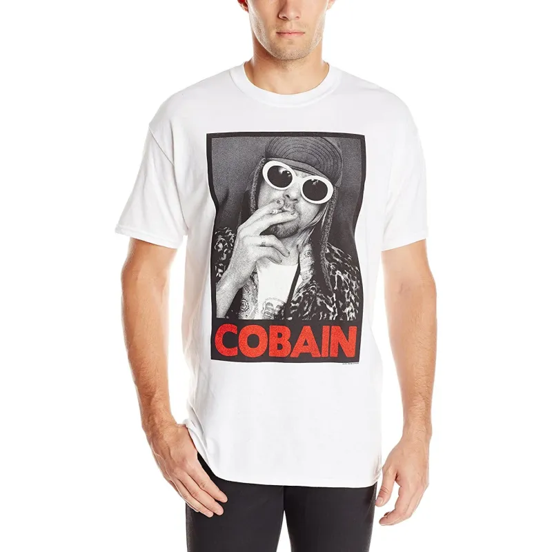 Kurt Cobain - Smoking Box Photo Adult T-Shirt sold by Old Glory
