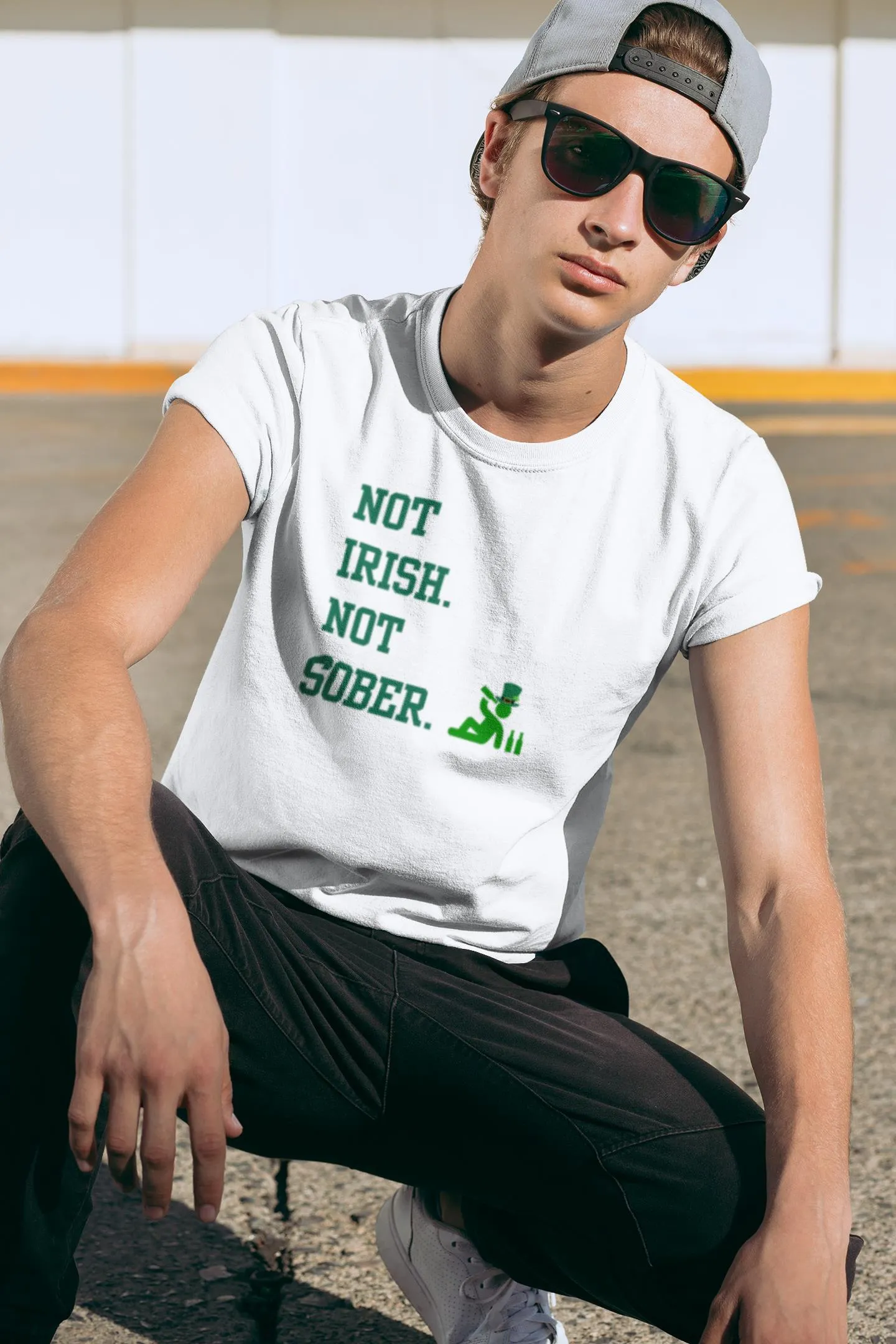St. Patricks Day Funny Not Irish. Not Sober Mens T Shirt sold by Old Glory product image thumbnail 2
