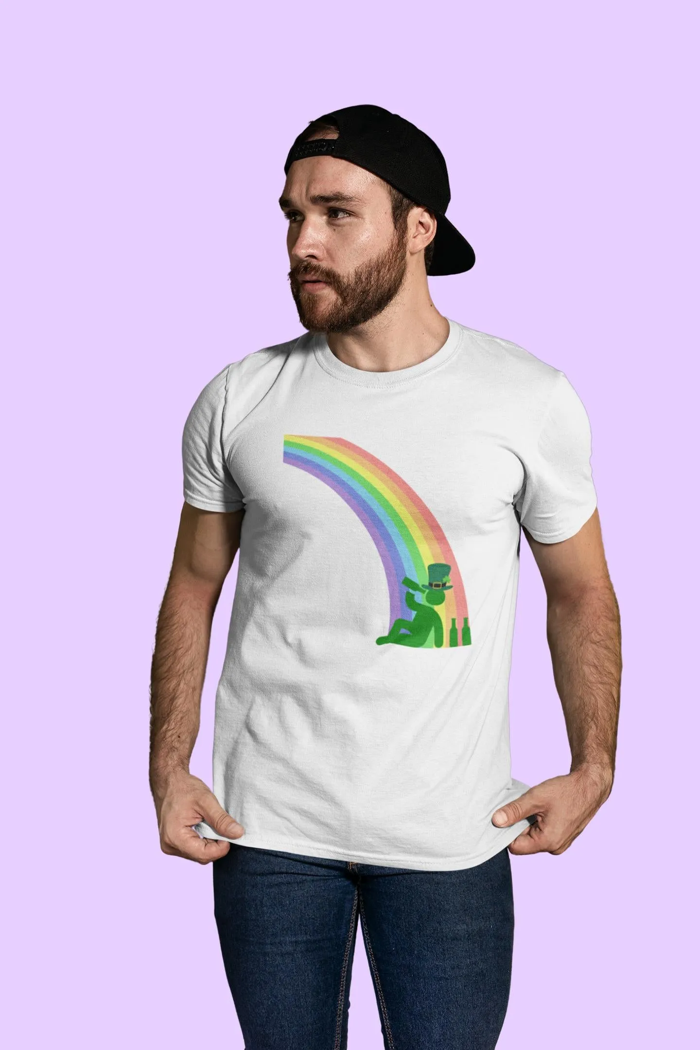 St. Patricks Day Funny Drinking At The End Of The Rainbow Mens T Shirt sold by Old Glory product image thumbnail 5