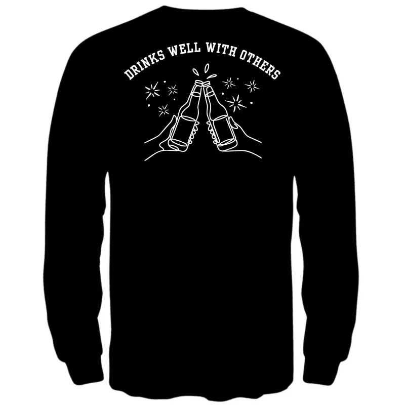 St. Patricks Day Funny Drinks Well With Others Beer Bottle Mens Long Sleeve T Shirt sold by Old Glory