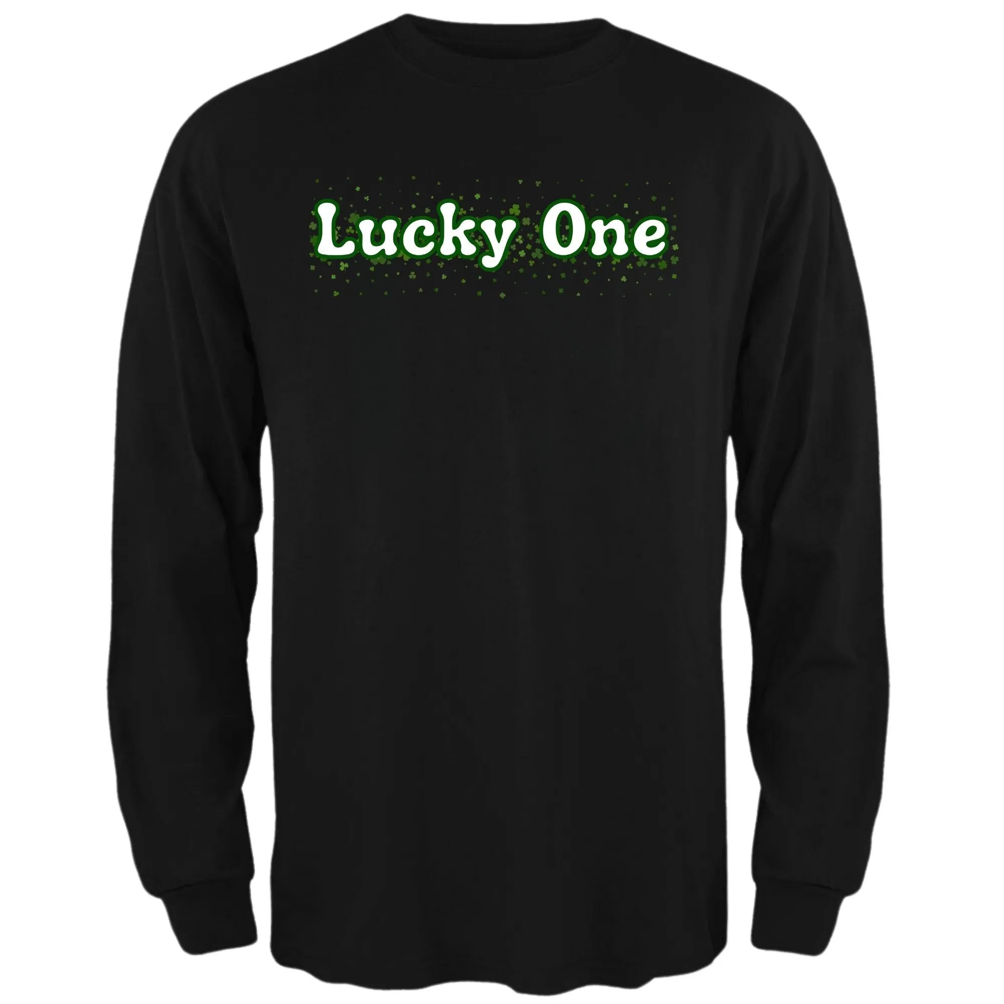 St. Patricks Day Clover Filled Lucky One Mens Long Sleeve T Shirt sold by Old Glory