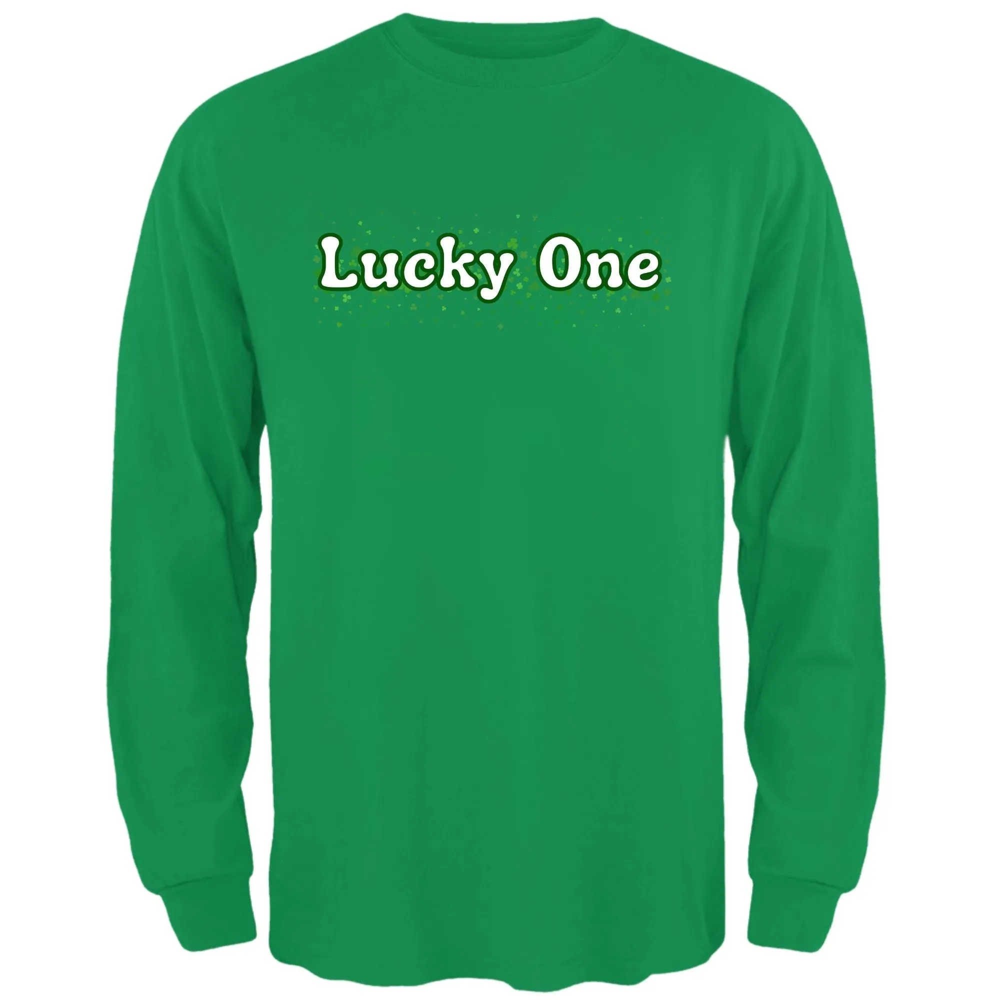 St. Patricks Day Clover Filled Lucky One Mens Long Sleeve T Shirt sold by Old Glory product image thumbnail 2