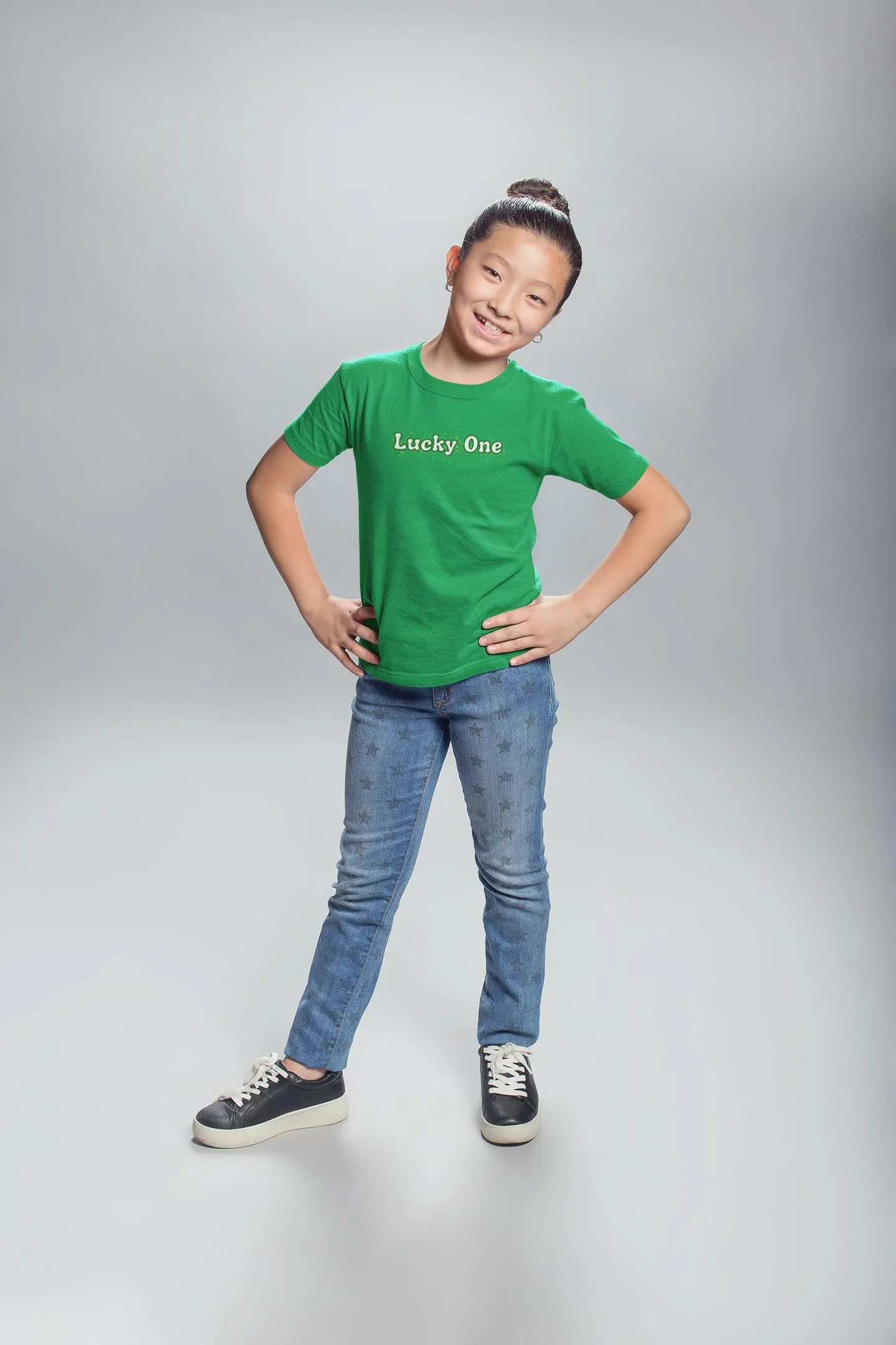 St. Patricks Day Clover Filled Lucky One Youth Short Sleeve T Shirt sold by Old Glory product image thumbnail 4