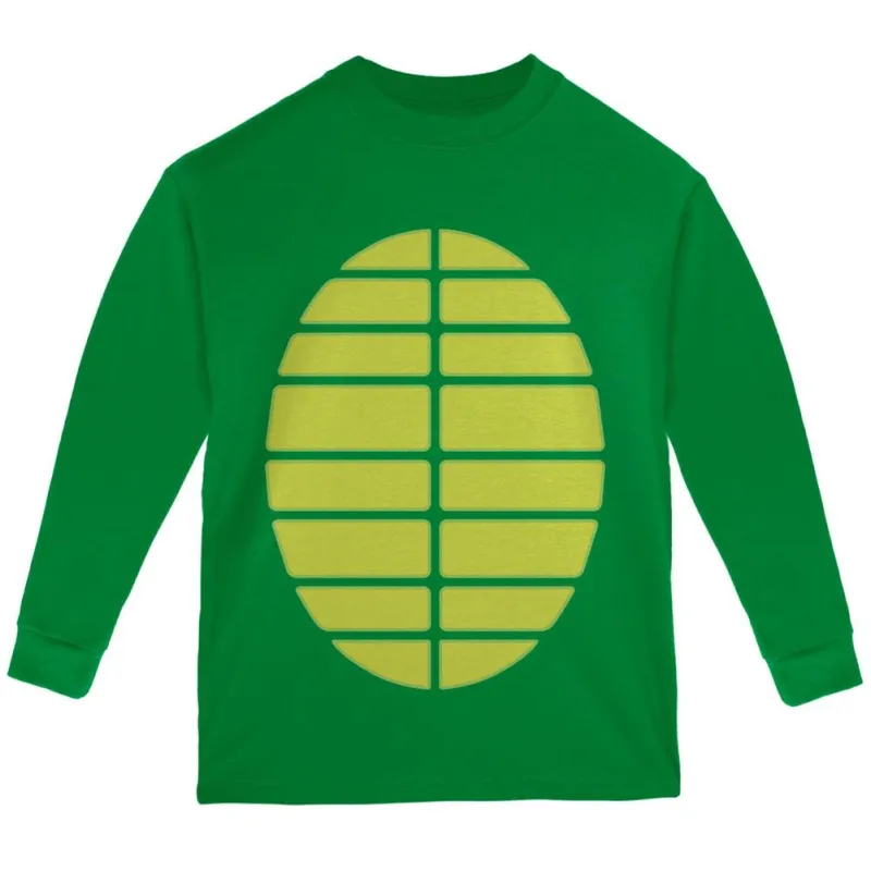 Halloween Costume Turtle Costume Green Youth Long Sleeve T-Shirt sold by Old Glory