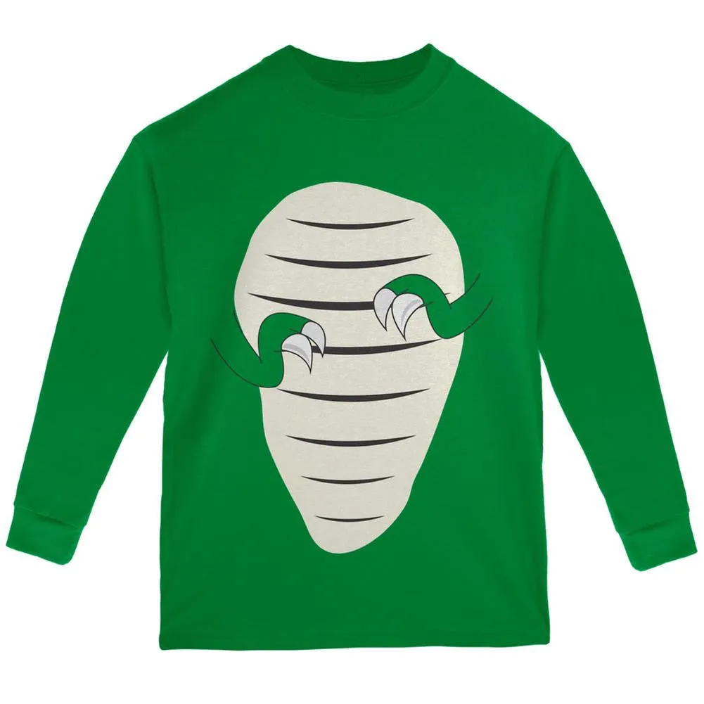 Halloween Jurassic - T-Rex Costume Green Youth Long Sleeve T-Shirt sold by Old Glory