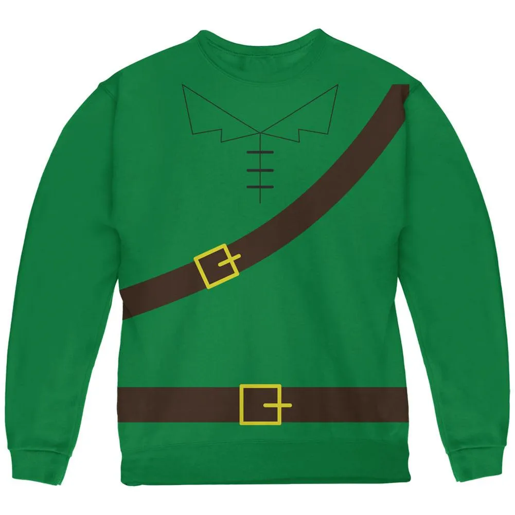 Halloween Robin Hood Costume Green Youth Sweatshirt sold by Old Glory