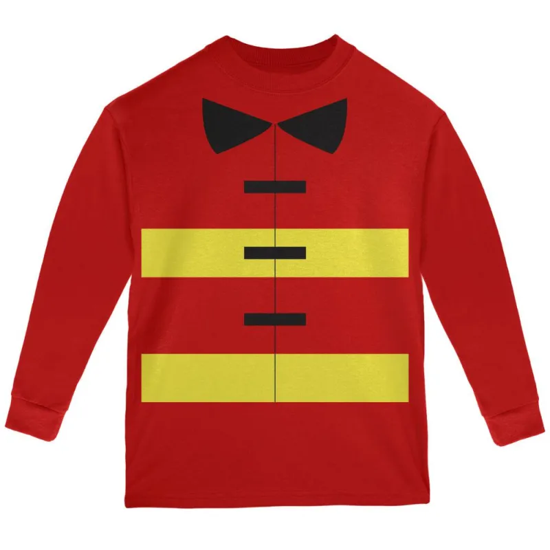 Halloween Fireman Costume Red Youth Long Sleeve T-Shirt sold by Old Glory