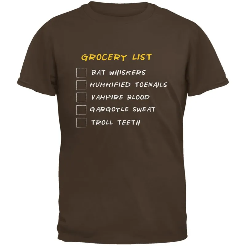 Halloween Checklist Brown Youth T-Shirt sold by Old Glory