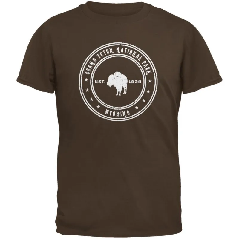 Grand Teton National Park Brown Youth T-Shirt sold by Old Glory