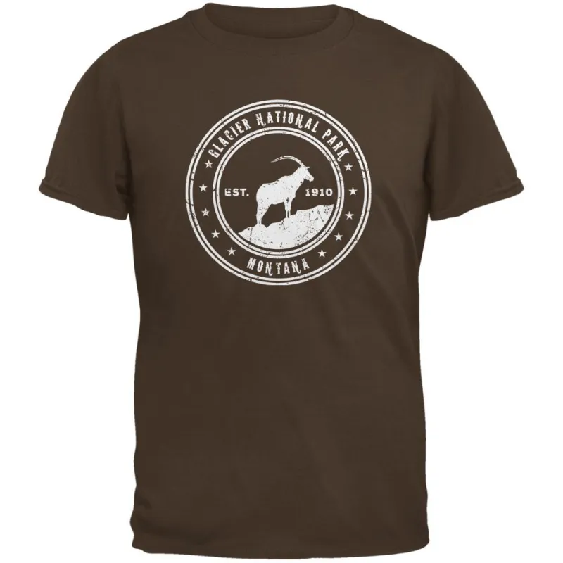 Glacier National Park Brown Youth T-Shirt sold by Old Glory