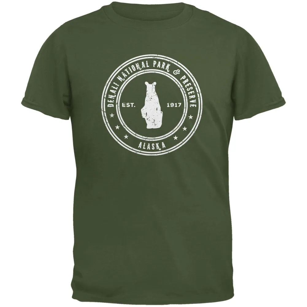 Denali National Park & Preserve Military Green Youth T-Shirt sold by Old Glory
