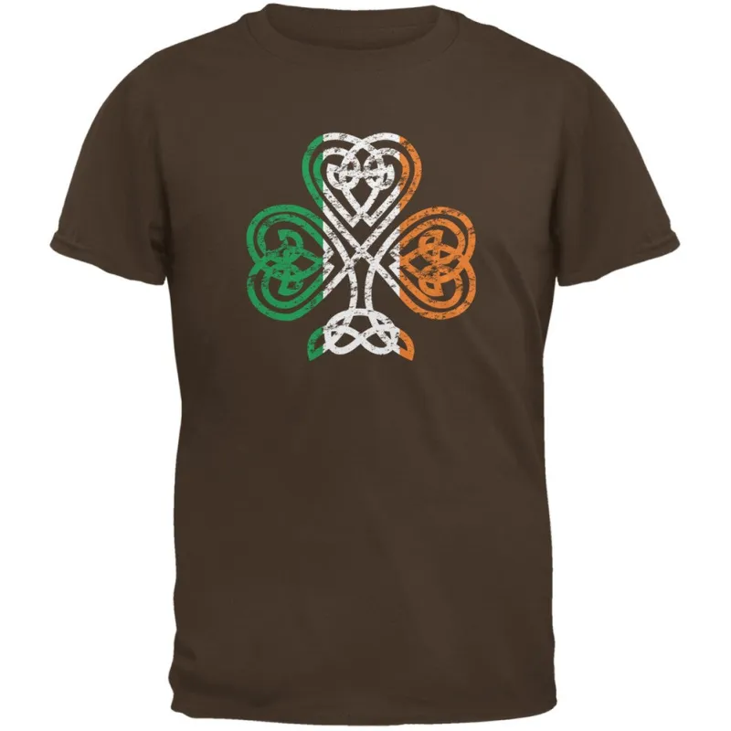 St. Patricks Day - Shamrock Knot Brown Youth T-Shirt sold by Old Glory