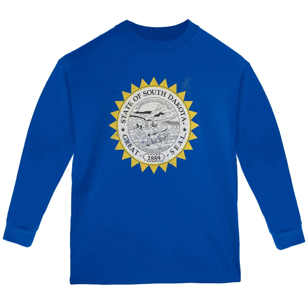 Born and Raised South Dakota State Flag Youth Long Sleeve T Shirt sold by Old Glory