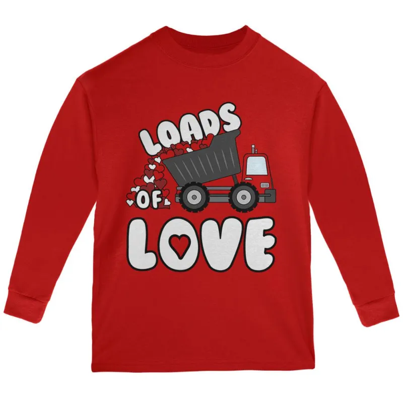 Valentine's Day Truck Loads of Love Youth Long Sleeve T Shirt sold by Old Glory