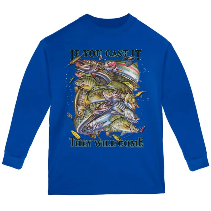 If You Cast It Fishing Youth Long Sleeve T Shirt sold by Old Glory