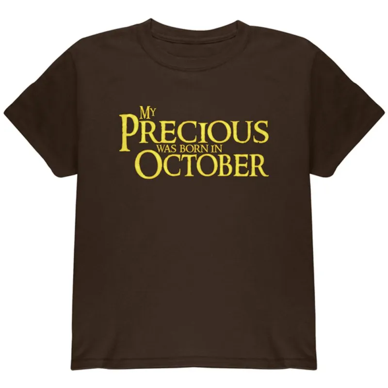 My Precious was Born in October Youth T Shirt sold by Old Glory