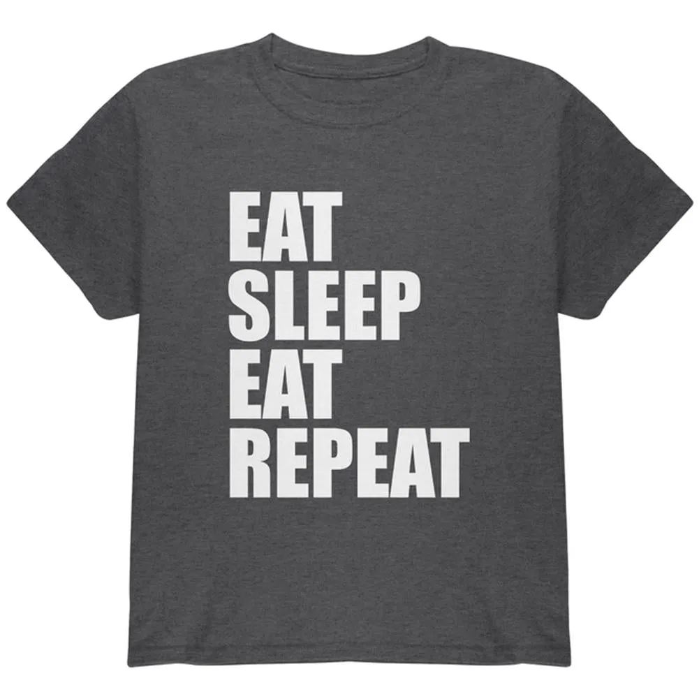 Eat Sleep Eat Repeat Funny Youth T Shirt sold by Old Glory