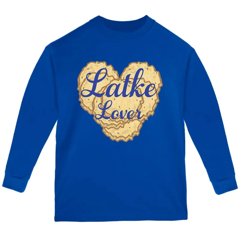 Hanukkah Latke Lover Youth Long Sleeve T Shirt sold by Old Glory
