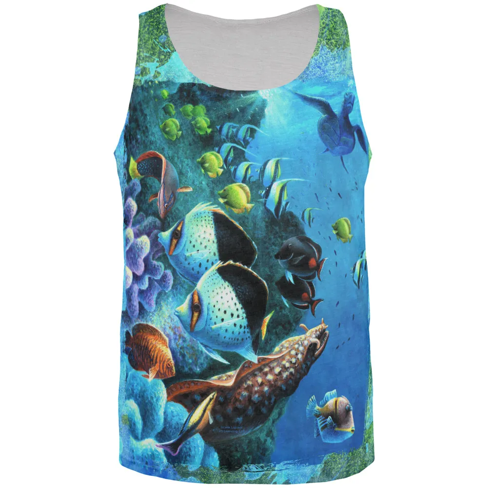 Tropical Reef Splatter All Over Mens Tank Top sold by Old Glory