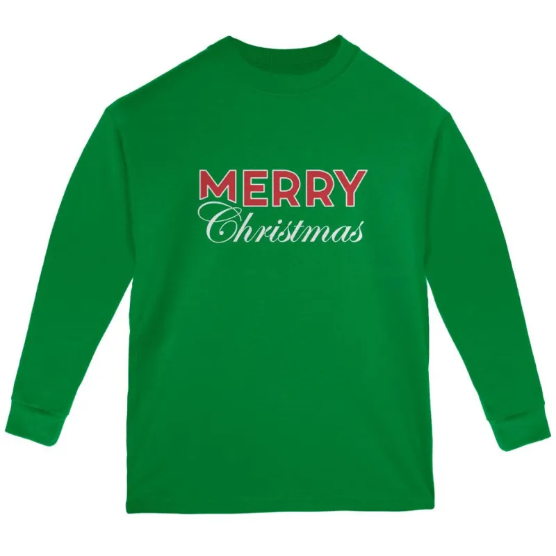Holiday Merry Christmas Youth Long Sleeve T Shirt sold by Old Glory