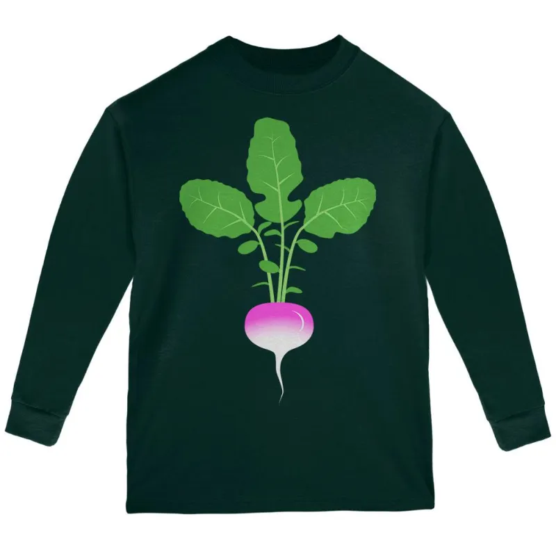 Halloween Vegetable Turnip Costume Youth Long Sleeve T Shirt sold by Old Glory