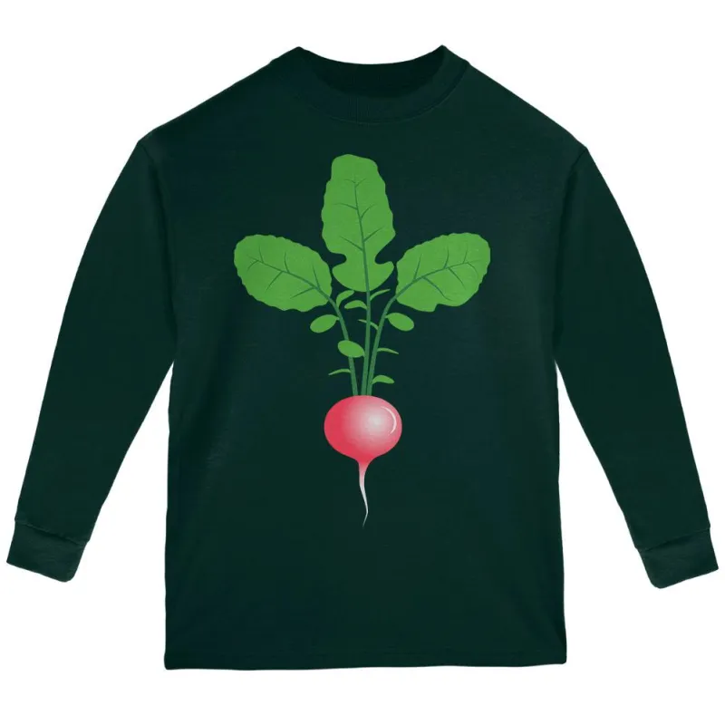 Halloween Vegetable Radish Costume Youth Long Sleeve T Shirt sold by Old Glory