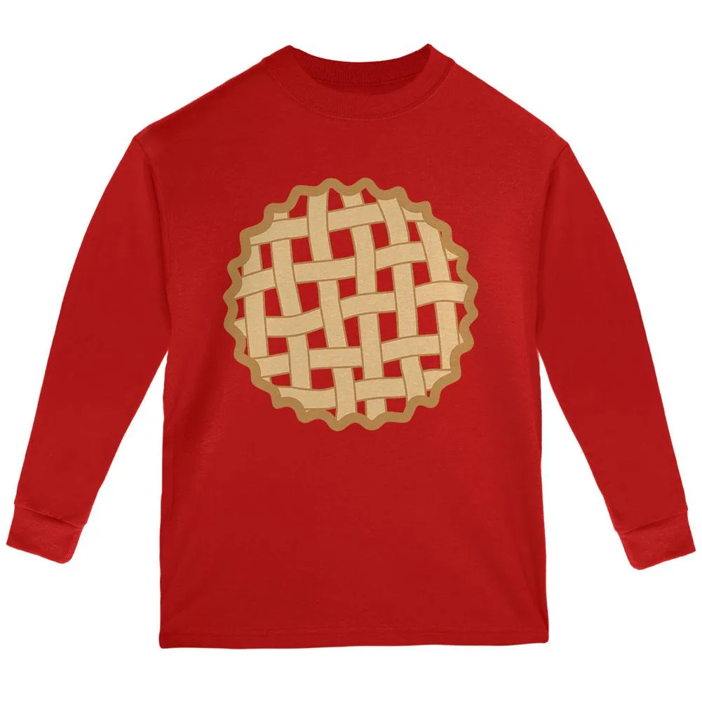 Halloween Lattice Pie Costume Strawberry Cherry Youth Long Sleeve T Shirt sold by Old Glory