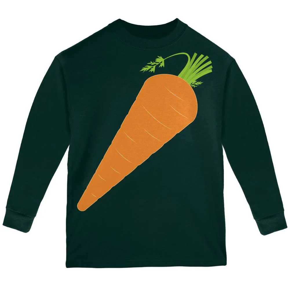Halloween Vegetable Carrot Costume Youth Long Sleeve T Shirt sold by Old Glory