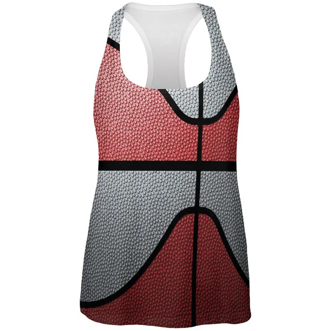 Championship Basketball Red and Silver All Over Womens Work Out Tank Top sold by Old Glory product image thumbnail 3
