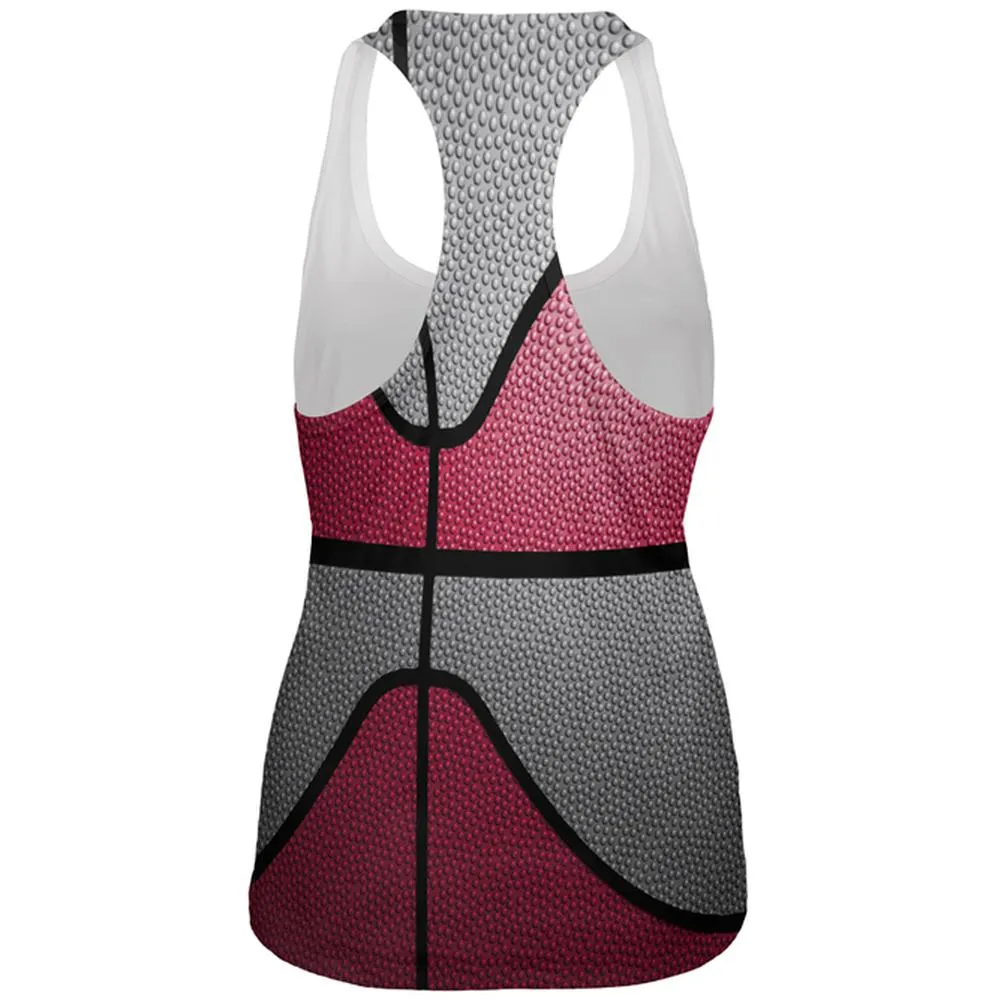 Championship Basketball Red and Silver All Over Womens Work Out Tank Top sold by Old Glory product image thumbnail 2
