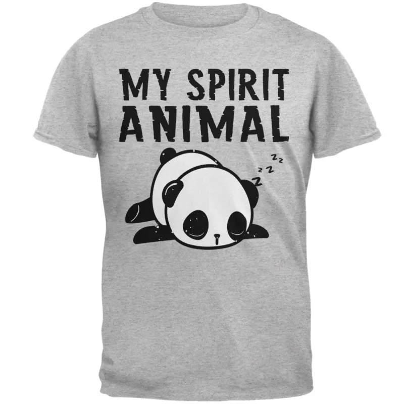 My Spirit Animal Tired Panda Cute Mens T Shirt sold by Old Glory