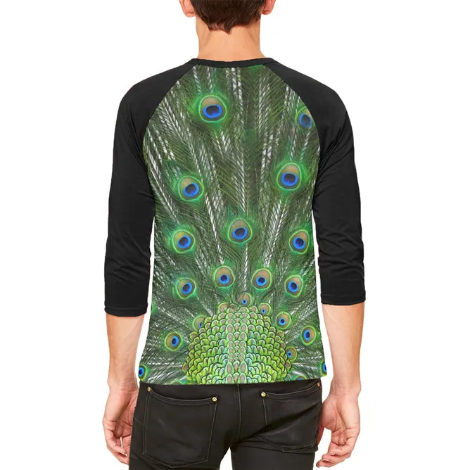 Halloween Costume Peacock Feathers Costume Mens Raglan T Shirt sold by Old Glory product image thumbnail 2