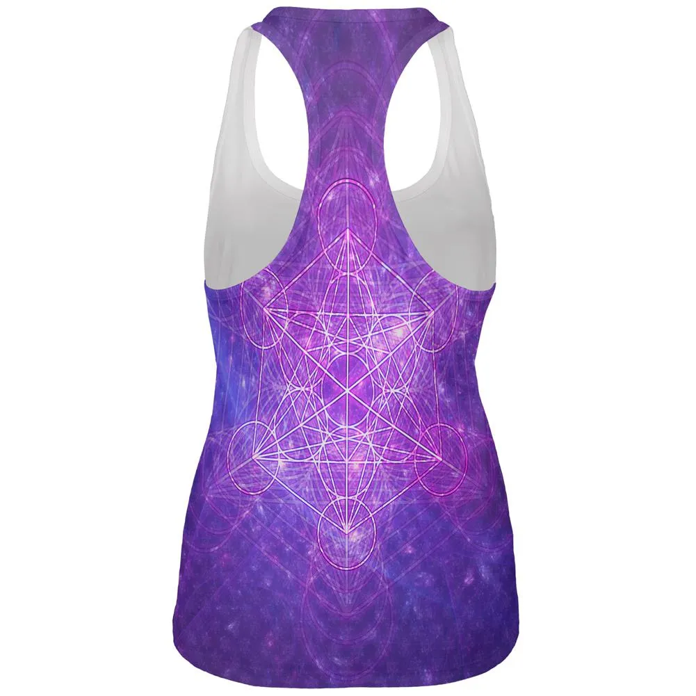 Sacred Geometry Metatron Cube Map of Creation All Over Womens Work Out Tank Top sold by Old Glory product image thumbnail 2