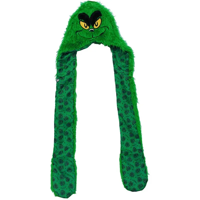 Dr. Seuss - Grinch Plush Hat With Attached Mittens sold by Old Glory