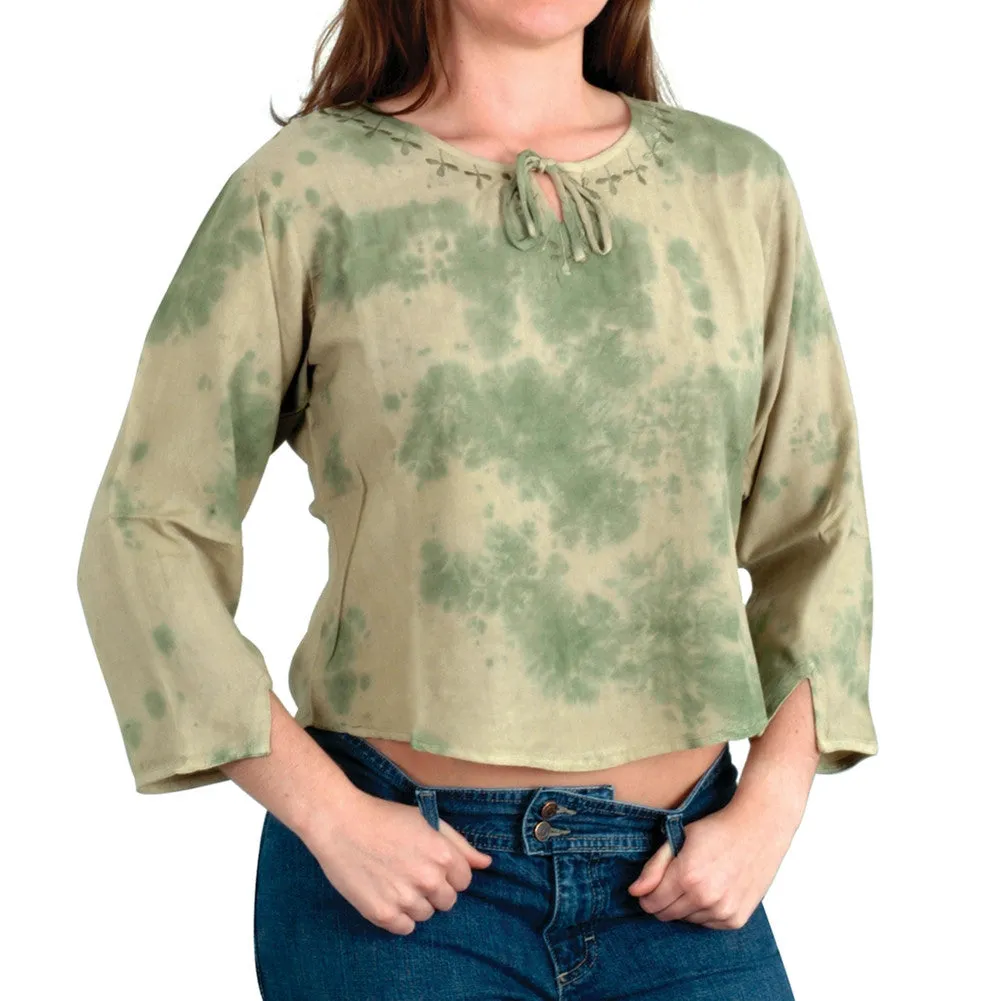 Green Embroidered Blouse sold by Old Glory