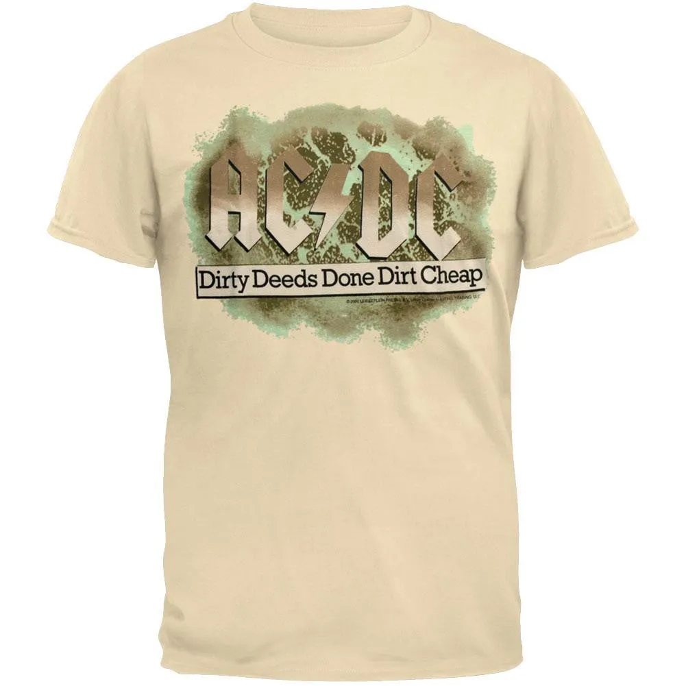 AC/DC - Dirty Deeds Soft Tan T-Shirt sold by Old Glory